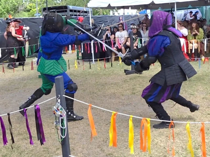 Steve and Dominic fight Longsword in the Ring.